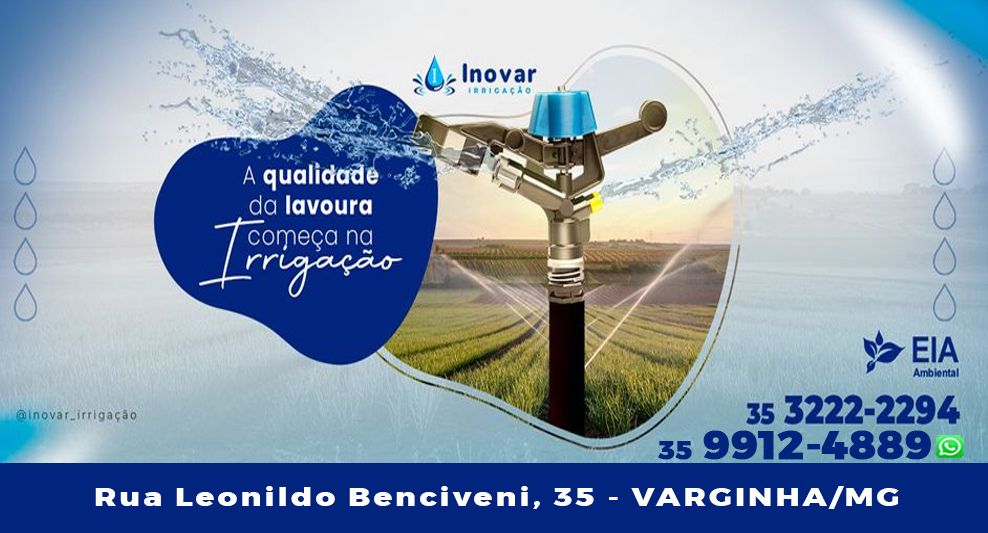 Banner INOVAR IRRIGAÇÃO POUSO ALEGRE